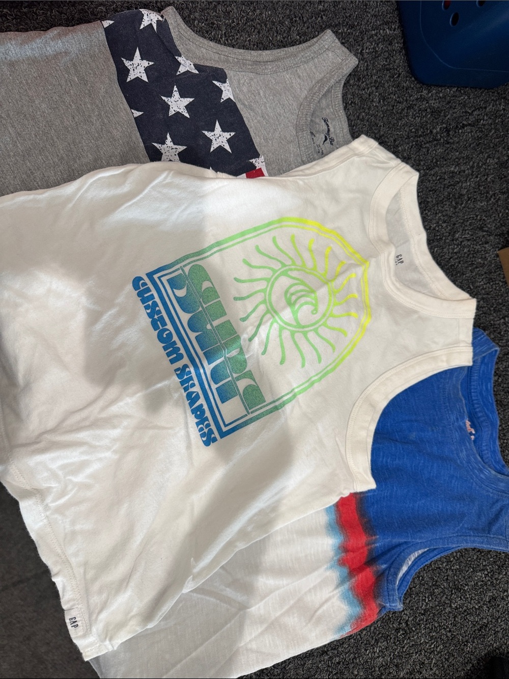 Sun Surf Kids White Graphic Tank Top